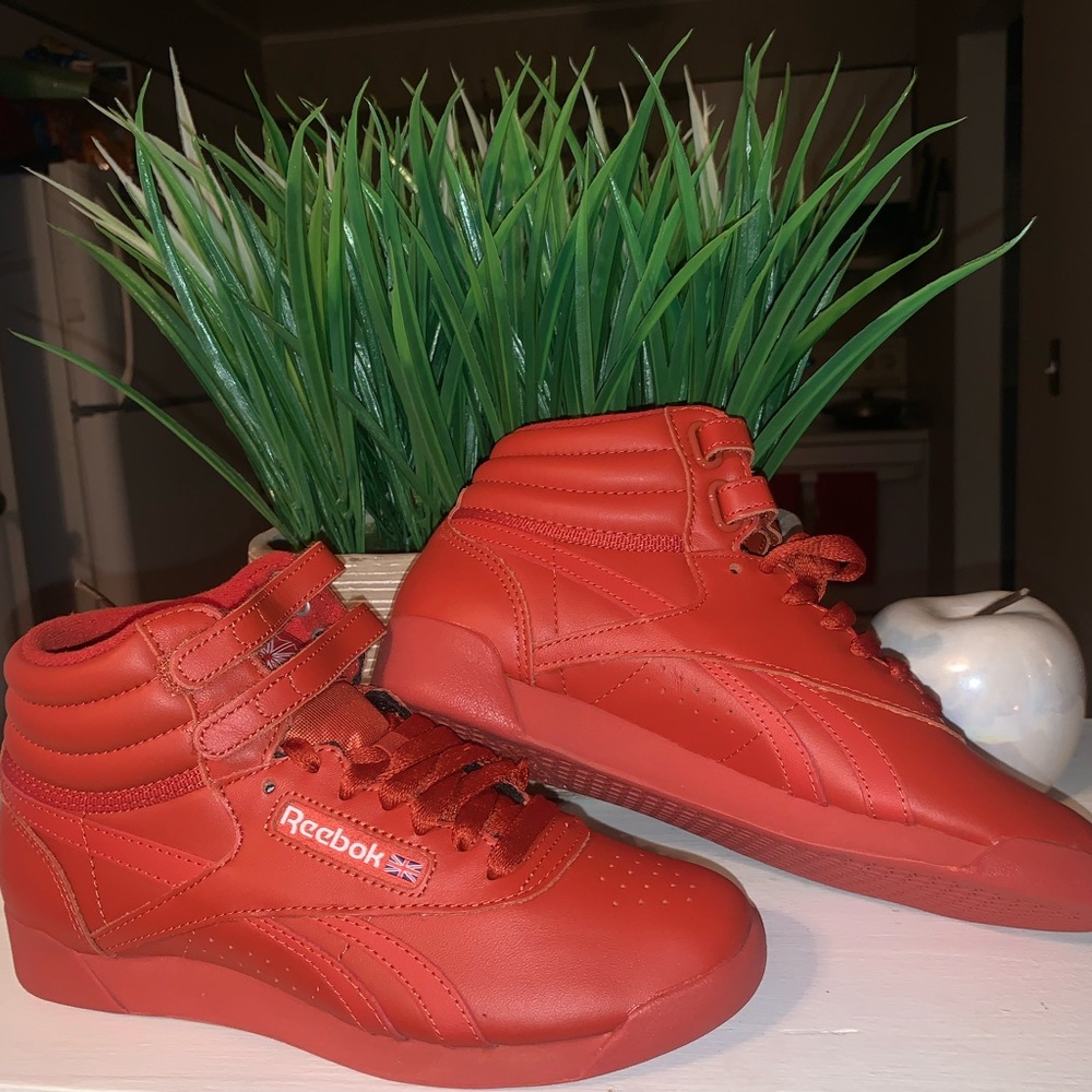 Reebok Red High-Top Sneakers